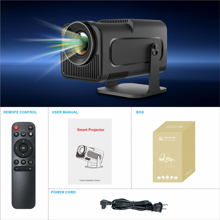 HY320 Full HD 1080P 4K Video Supported Android 11 Dual Wifi Smart Home Cinema mini Portable Projector